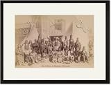 Black Framed/Matted Print 17x23, Ute Indians, Denver, Colorado