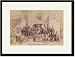 Black Framed/Matted Print 17x23, Ute Indians, Denver, Colorado