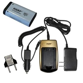 HQRP Battery and Battery Charger for OLYMPUS E-10, D-560 Zoom, D-560, D-554 Digital Camera Replacement plus HQRP Euro Plug Adapter