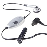Wireless Technologies Standard Earbud Headset with One touch Send and End button for Motorola KRZRK1, KRZRK1m, PEBL, Q, RAZR, V3xx, RIZR, SLVRL7, V323, V360, V361, V365, W315