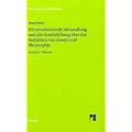 Die entscheidende Abhandlung und die Urteilsf�llung �ber das Verh�ltnis von Gesetz und Philosophie