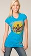 Christian Audigier Blue Platinum Humming Bird Tee