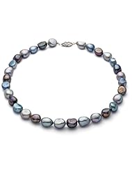 PremiumPearl 9-10mm AAA Quality Multicolor Baroque Freshwater Pearl Necklace