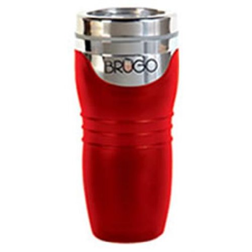 BRUGO 2nd Generation Leakproof Travel Mug with Built-in Temperature Control Chamber, Ruby Red