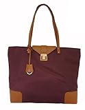 Tory Burch Large Penn Tote, Dark Plum/Luggage