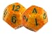 Set of 2 Speckled dice - 12 sided 22mm - Yellow Lotus