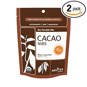 Navitas Naturals Organic Raw Chocolate Nibs,  King of Cacao 16 Ounce Pouch (Pack of 2)