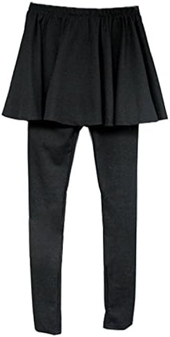 Hellojuncao Women's Fake Two Piece Pleated Skirt Leggings