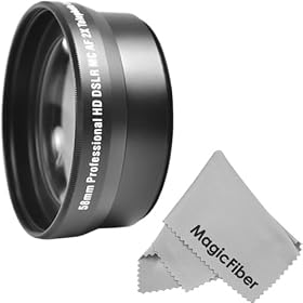 Telephoto 2.0 X High Definition Lens 58MM for Canon Rebel T3i T3 T2i T2 T1i XTi XT XSi XS and Canon EOS - 1100D 600D 550D 500D 450D 400D 350D 300D 7D