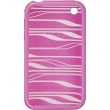 Pink/Light Gray Silicone Sleeve With Laser Etching For iPhone 3G