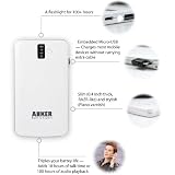 Anker SlimTalk 3200mAh Backup External Battery Pack and Charger (Power Bank) with Flashlight for iPhone 4/4S/3GS, iPod Touch/Classic/Nano (require your own cable for Apple); Samsung: Galaxy Nexus, Galaxy S II S2 i9100, T-Mobile T989, AT&T i777, Skyrocket SGH-I727; HTC: One X, Sensation, Sensation XE XL, EVO 3D, ThunderBolt; Others: Blackberry Bold 9900, Sony Ericsson Xperia Arc S, Nokia N9 Lumia 800 900 - White, 0.4 Inch Thick, Ultra Slim and High Capacity