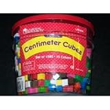 CENTIMETER CUBES 1000-PK 10 COLORS IN STORAGE TUB