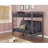 Powell Twin Futon Bunk Bed (Matte Black)