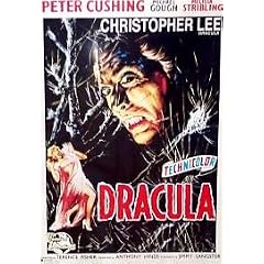 HUGE LAMINATED / ENCAPSULATED Dracula - Christopher Lee Vintage Italian Film POSTER measures approximately 100x70 cm Greatest Films Collection Directed by Terence Fisher. Starring Peter Cushing, Christopher Lee, Michael Gough.