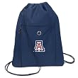 University of Arizona Drawstring Bag Backpack Navy Arizona Wildcats Deluxe Draw String Back Pack - For Boys Girls Students or Adults