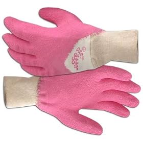 Pink Bubble Gum Dirt Digger Gloves with Cooling Neck Buddy Ladies Gardening Gift Set... from Cotton Gloves
