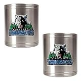 Minnesota Timberwolves - 2pc Stainless Steel Can Holder Set