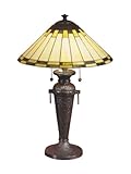 Dale Tiffany TT100092 Gustav Table Lamp, Mica Bronze and Art Glass Shade