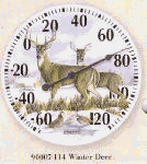 Outdoor Living : Springfield Precision Instruments Model 90007-114 13.25" Winter Deer Low Profile Patio Thermometer