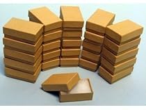 50 Pack of 3.25x2.25x1 Inch Size Kraft Paper Cotton Filled Jewelry Presentation Boxes 50 Pack of 3.25x2.25x1 Inch Size Kraft Paper Cotton Filled Jewelry Presentation Boxes