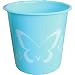 Blue Pastel Coloured Butterfly Waste Paper Bin