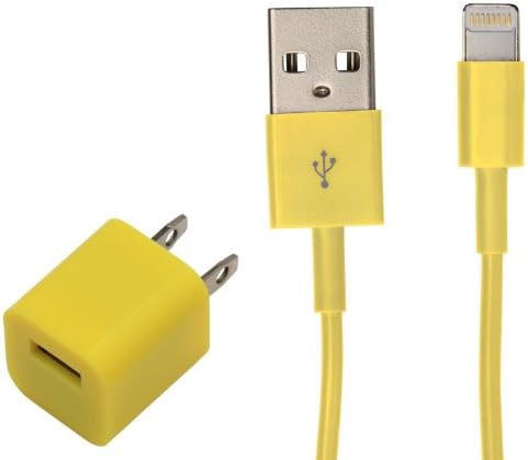 iPhone 6 charger, Apple Mfi Certified, 3 ft Lightning Cable 8 Pin Data Sync and USB Charger Cord Wall Dock iPhone 6 6 Plus 5s 5c 5, iPad Air Air 2 mini 2 3, iPad, iPod touch 5th 7th gen (Yellow)