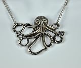 Cthulhu Octopus Necklace Gothic Jewelry H.P. Lovecraft Occult Horror Pendant