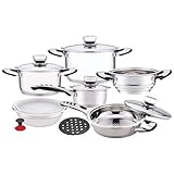 Chef 12Pc 9Ply Ss Cookware W/Trivet