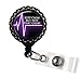 Keep Calm, Not That Calm Purple Black Retractable ID Tag Badge Reel