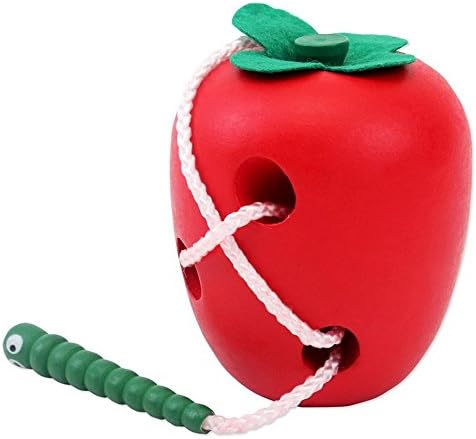 Huajun® Wooden Apple Caterpillar Worm Coordination Toys For Kids Chirldren