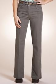 Per Una Roma Cotton Rich Bootcut Trousers with Belt [T62-4420I-S]