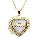 14K Yellow Gold Mother of Pearl Mom Locket