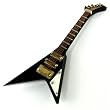 Black Flying V Style, Solid Body Electric Guitar Magnet