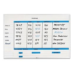 Magna Visual NMW-2436G Magna Visual Changeable Planner Kit, Porcelain-On-Steel, 36x24, WE/Silver Frame