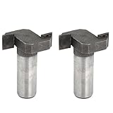 uxcell　スロットのアンダーカットのルータビット　12.7mm x 9.5mm　金属素材　2枚入り