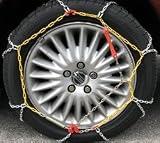 Pair of 9mm snow tyre chains for 185 60 15 tyres