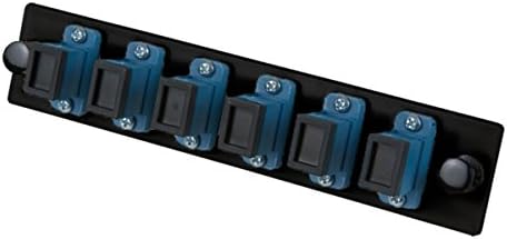 TELECT LCX Fiber Optic Patch Plate 6 Termination SC/UPC - Black (055-0000-6010-BLK)