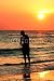 Wallmonkeys Peel and Stick Wall Decals - Fishing at Sunset - Removable Graphic
