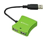 GREEN HOUSE 4�|�[�gUSB2.0HUB �����^�^�C�v �O���[�� GH-UHC204MG