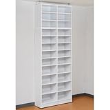 JKプラン 1cmピッチラックシリーズ 深型オープンラック幅86セット(上置き付き) ホワイト bdc-107/bdc-110