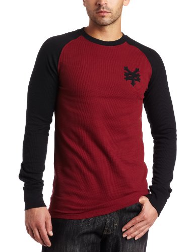 Zoo York Mens Home Plate Thermal Shirt, Red, X-Large