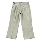 IMAGE OF Famous Brand - Boys Pleated Husky Pant, Khaki (Size 32W)