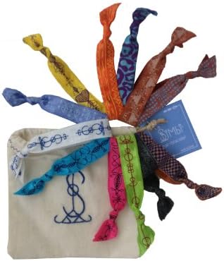 Simbi bracelet / hair tie / 12 in Free Organic Cotton Gift Bag (Haiti Art Too)