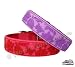 Glow-in-the-Dark 3D Floral&Butterfly Dog Collar - Cerise/Small (10-14)