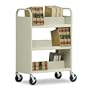 METBT3S37184207 - Three Shelf Double-Sided Sloped Shelf Book Cart