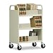 METBT3S37184207 - Three Shelf Double-Sided Sloped Shelf Book Cart