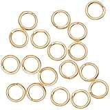 4mm 21 Gauge Open Jump Rings 22K Gold Plated (100)