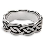 Sabrina Celtic Ring Band in sterling silver