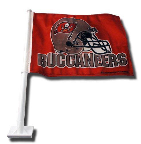 Tampa Bay Buccaneers Car Flag (Helmet Red Background)