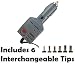 Universal Car Charger Power Adapter with 6 Different Power Tips for all Portable CD Players, DVD Player, Walkman, Portable Electronics, iPod, iPhone, MP3, MP4, Children's Electronics, Game Consoles, GPS, Radar Detectors, Mug Warmer or Defrost